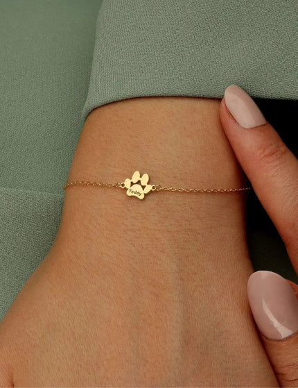 Custom Paw Name Bracelet