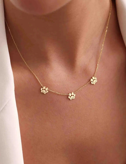 Custom Paw Name Necklace – Separate Paws